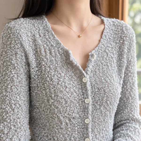 Textured Open-Knit Cardigan
