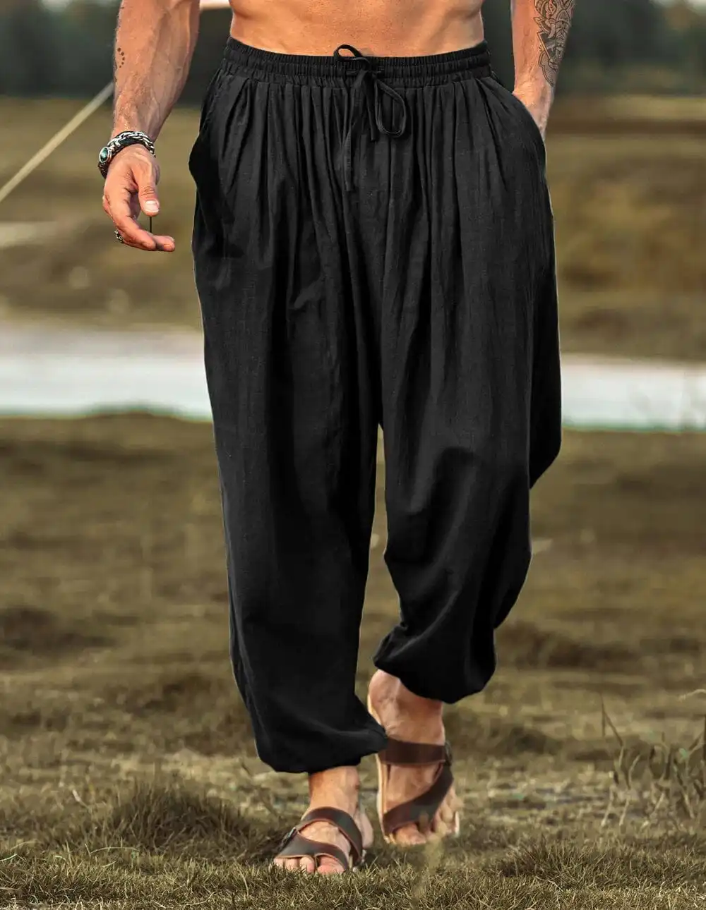 Relaxed Linen Boho Pants