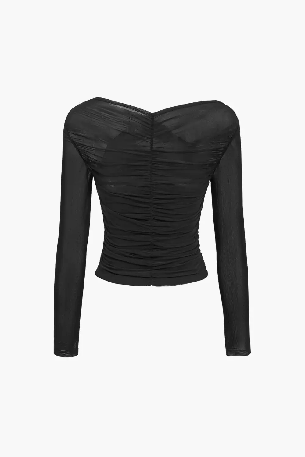Draped Tulle Detail Top