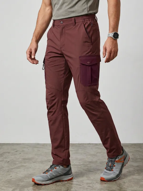 Men's Multi-Pocket Quick-Dry Reinforced-Knee Cargo Pants
