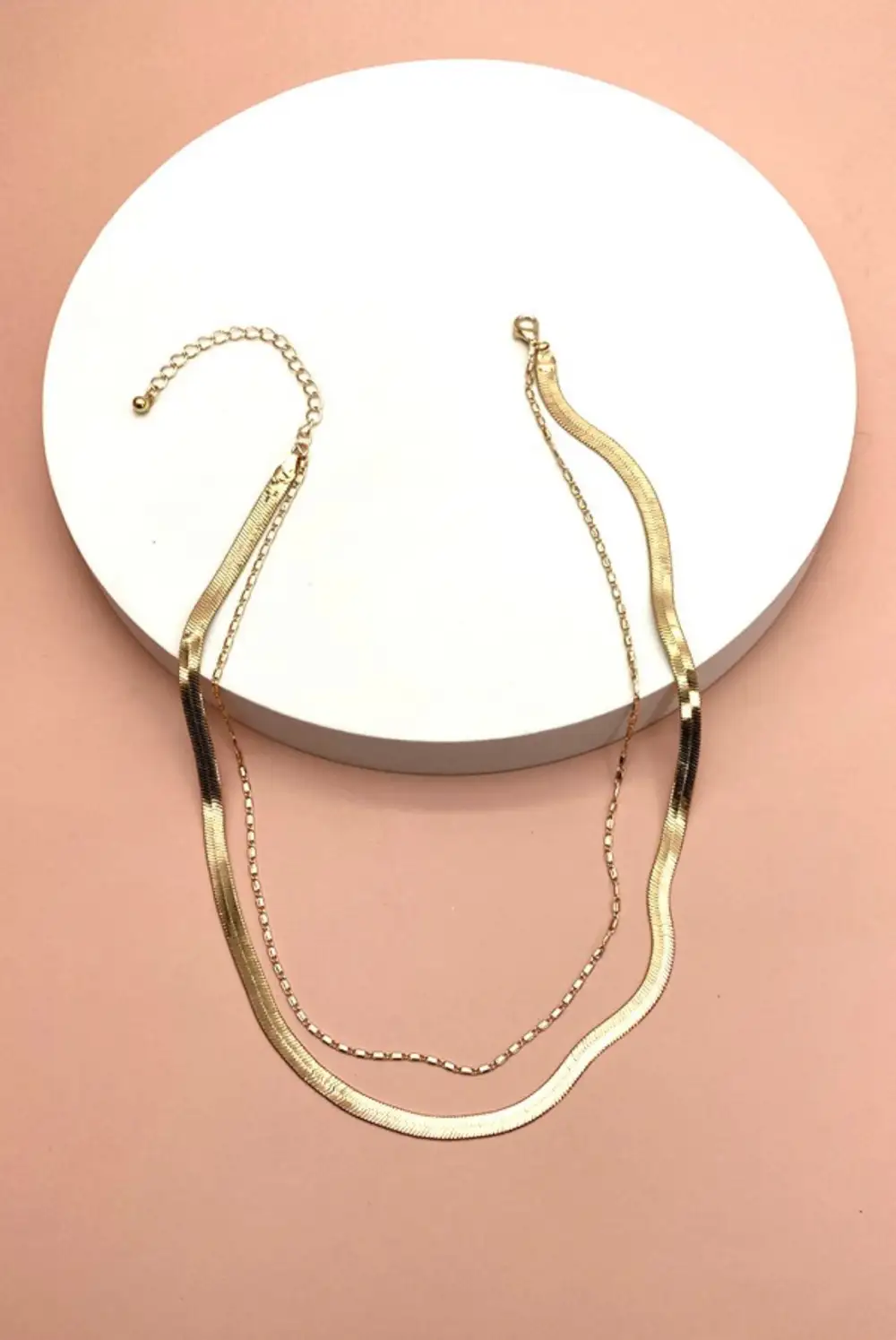 Double Snake Chain Necklace