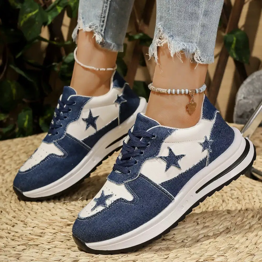 Star Lace-Up Sneakers