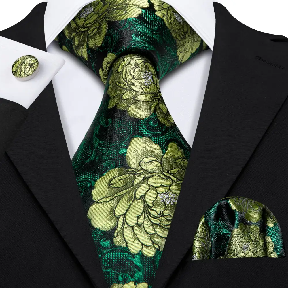 Elegant Floral Necktie Set