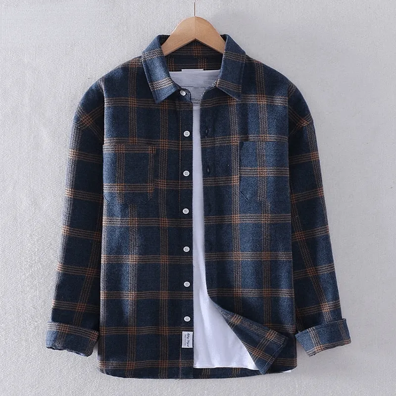 Checkered Button-Down Shirt