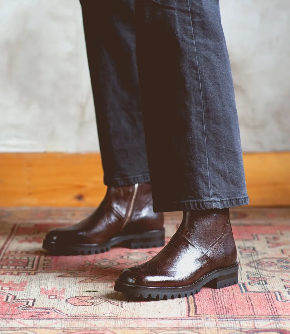 Square-Toe Side-Zip Everyday Boots
