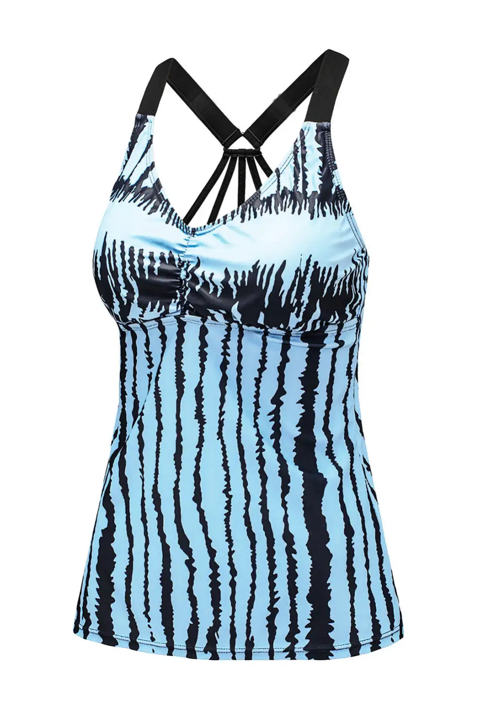 Swimwear Geometric Leopard Abstract Backless Sheath Active Bikinis Tops