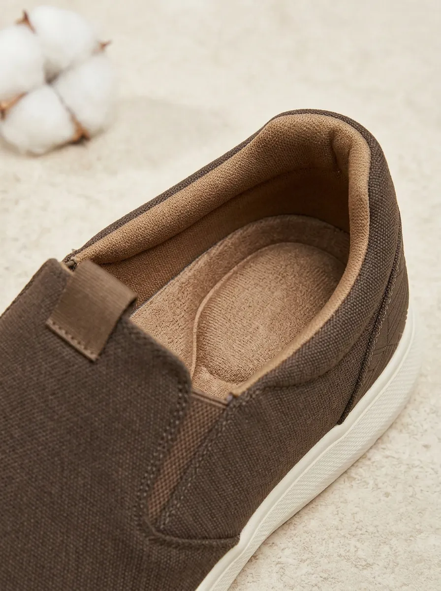 Comfort Minimalist Graphic Detail Men's Stretch Canvas Shoes