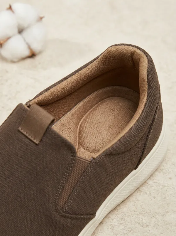 Comfort Minimalist Graphic Detail Men's Stretch Canvas Shoes