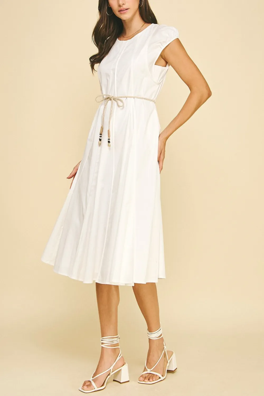 Rope Belt Midi Dress