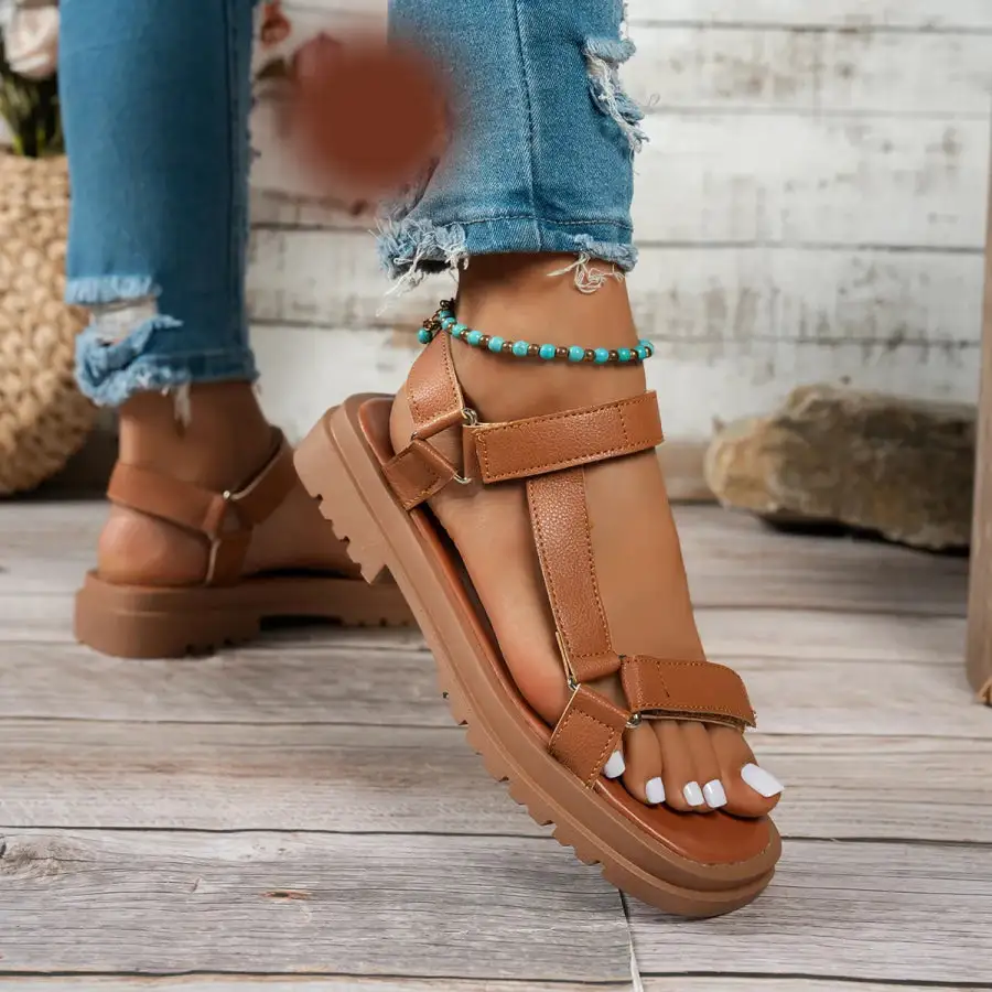 Soft Open Toe Platform Sandals