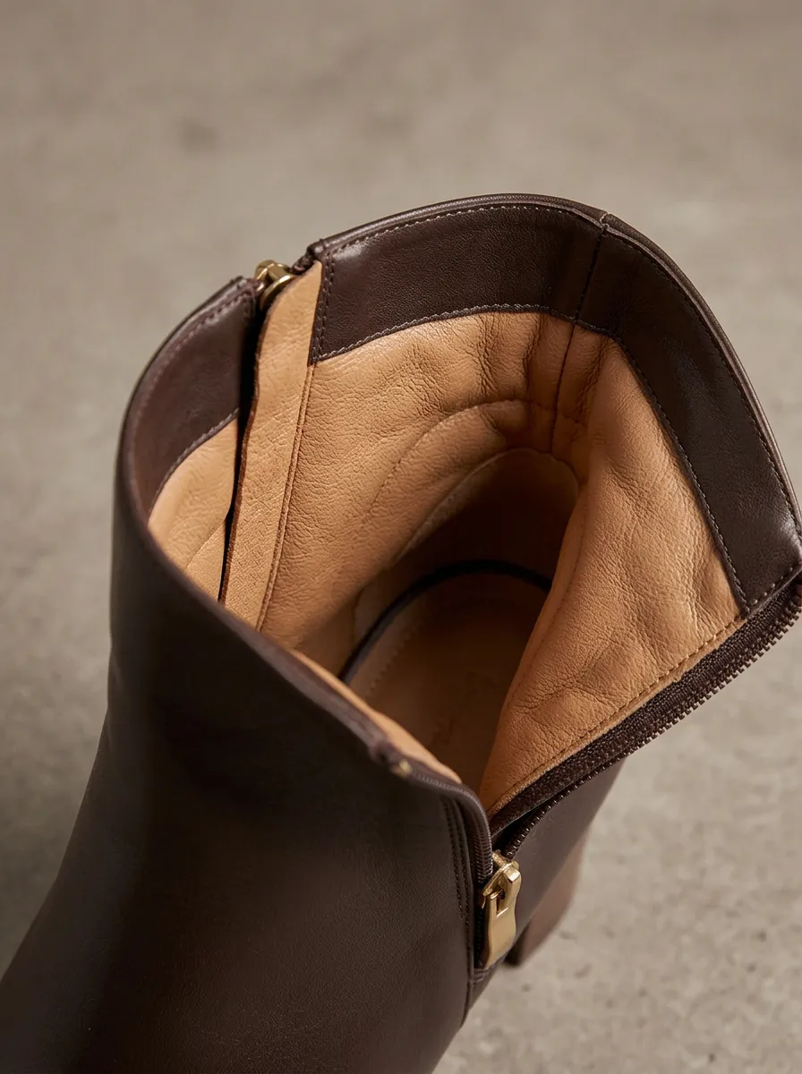 Buckle-Strap Buckle-Detail Leather-Look Women's High-Heel Ankle Boots