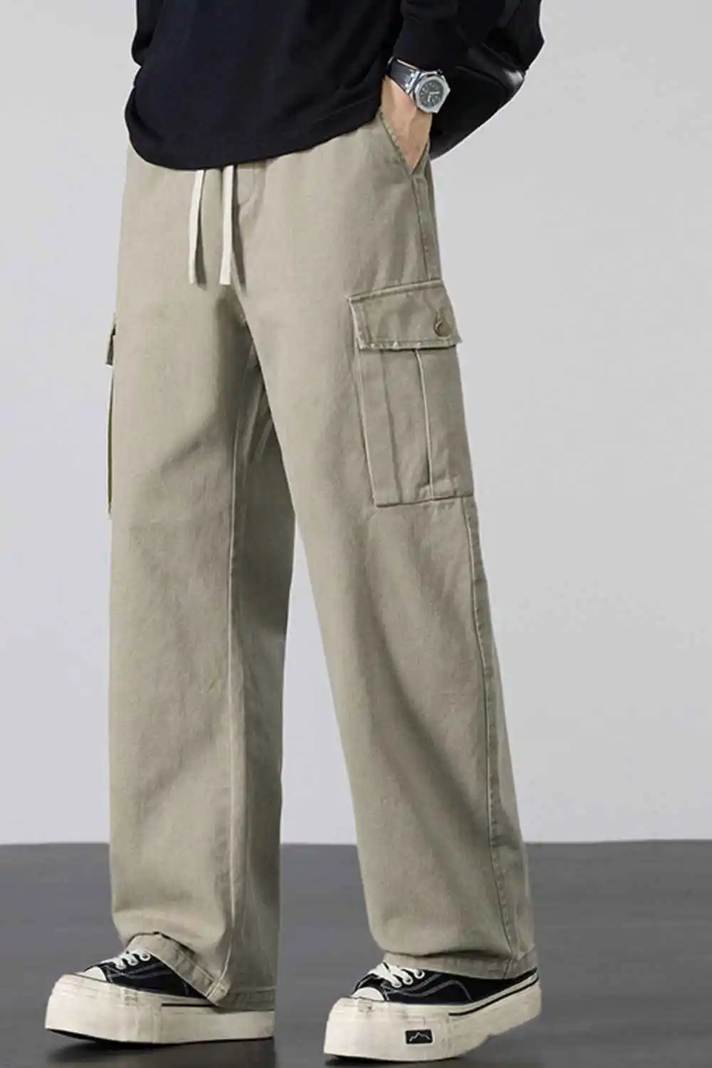 Drawstring Loose Fit Cargo Pants