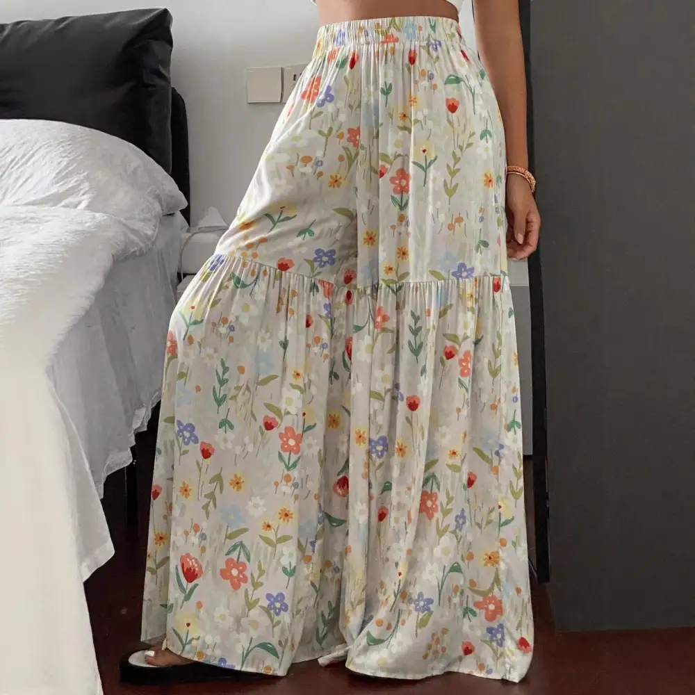 Women's High Waist Wide Leg Loose Fit Slim Fit Pants