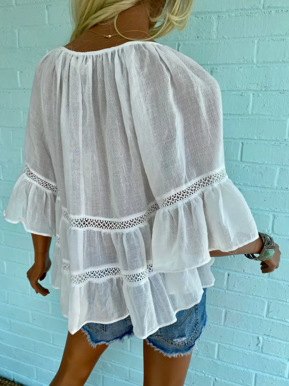 Tassel Ruffle Blouse