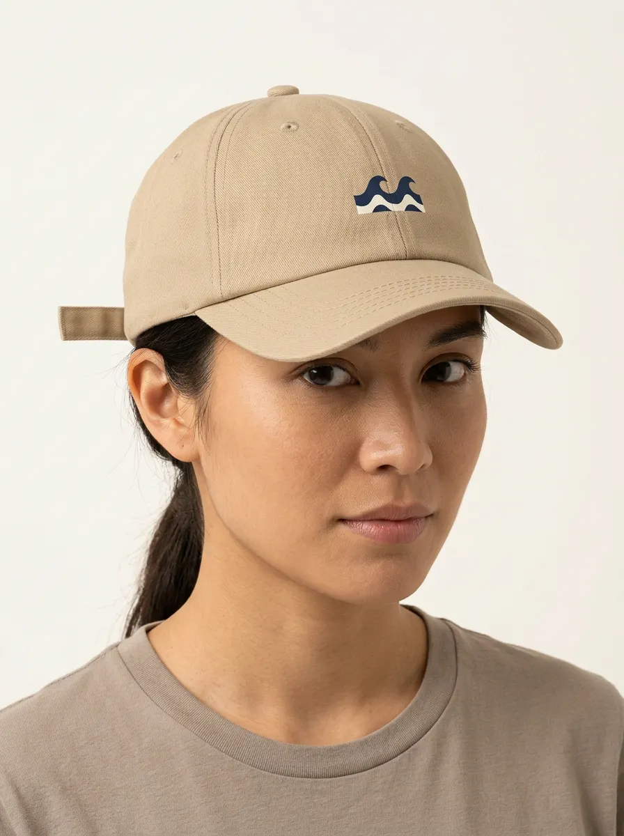 Unisex Beach Lover Blue Ocean Wave Printed Baseball Cap