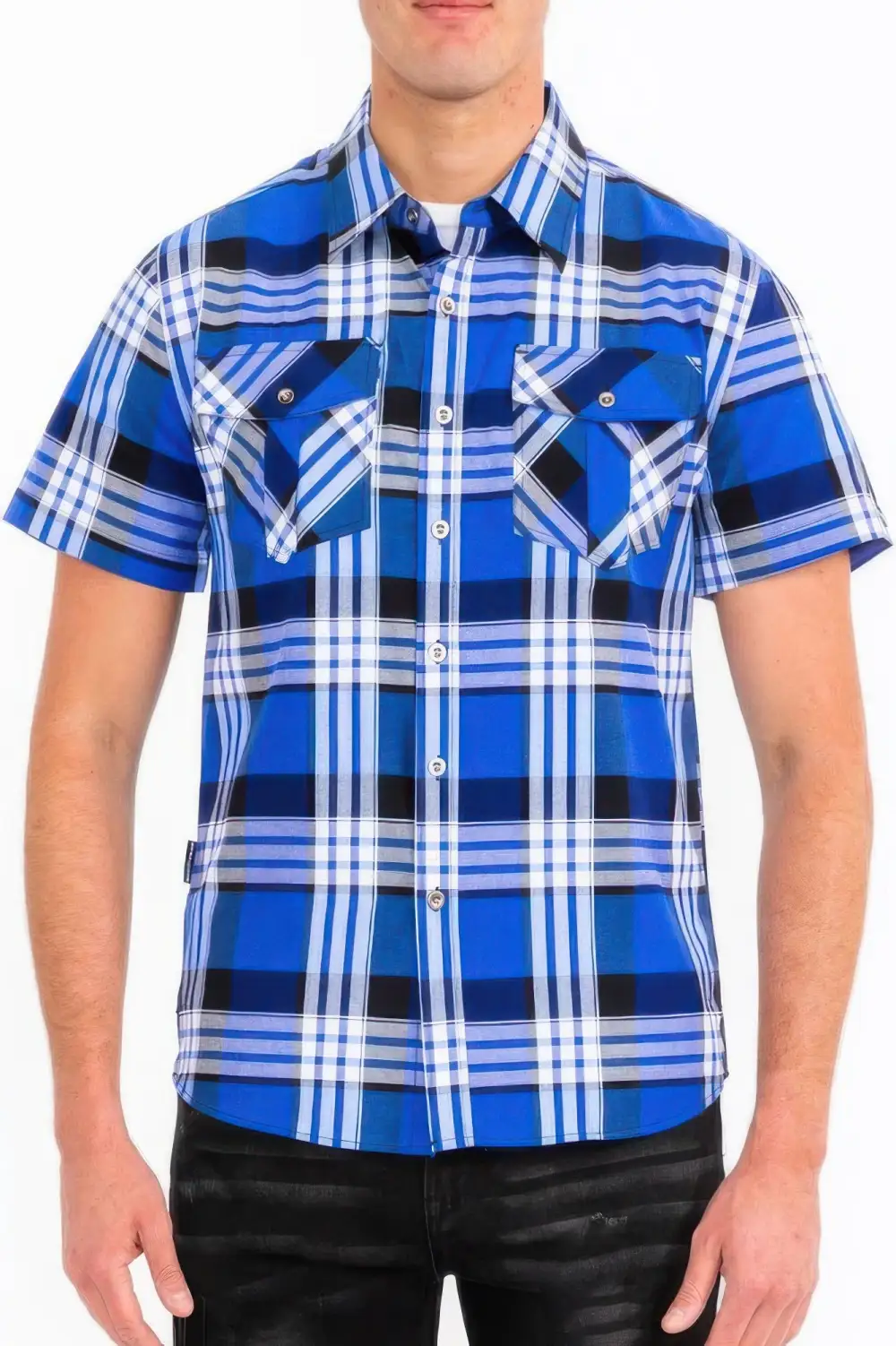 Men's Checkered Two Pocket Shirt