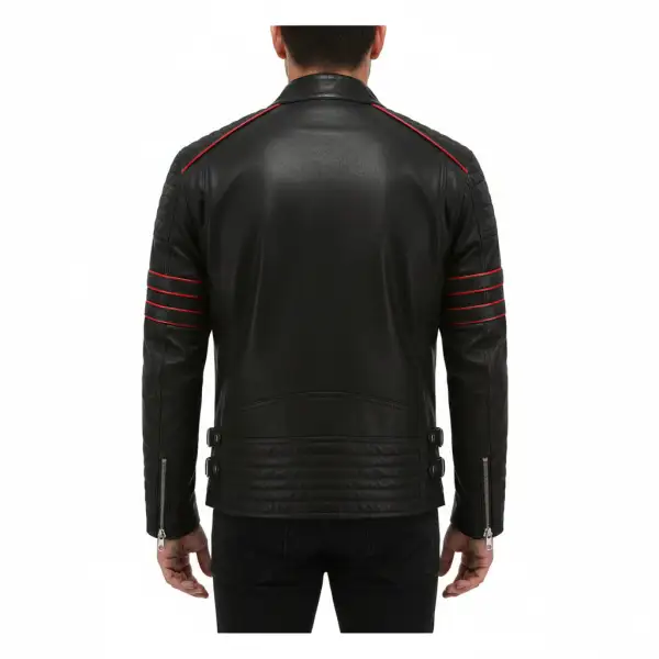 Relaxed Leather Biker Motorcycle Jacket
