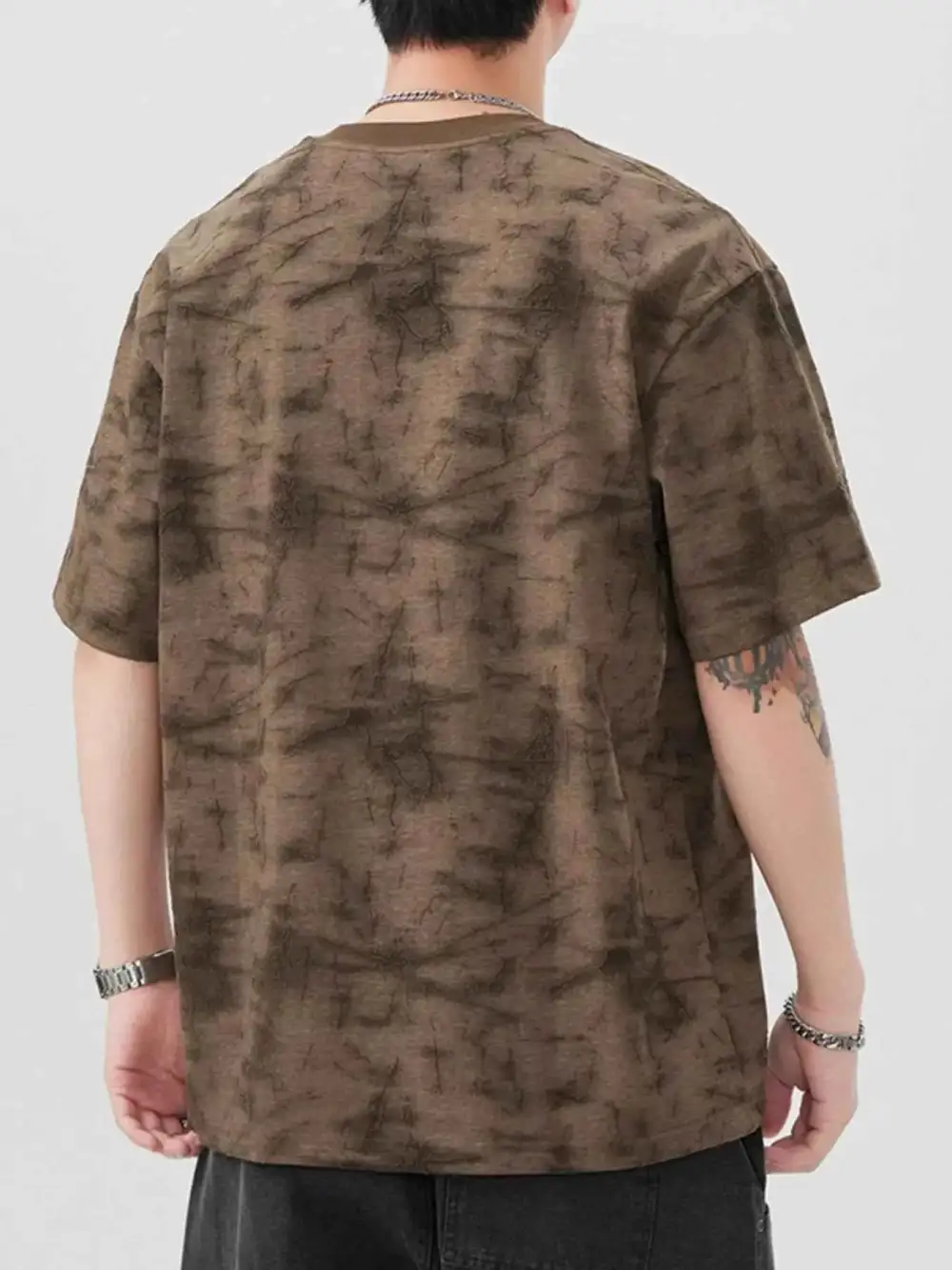 Relaxed Round Neck Half Sleeve T-Shirt