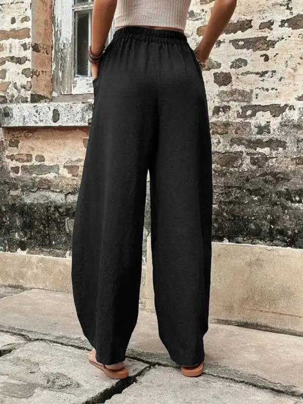 Pants Clean Pocket Elastic Trousers