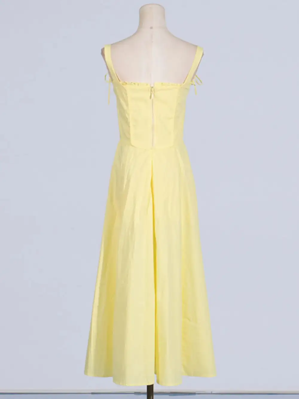 Zip Front Slit Sleeveless Midi Dress