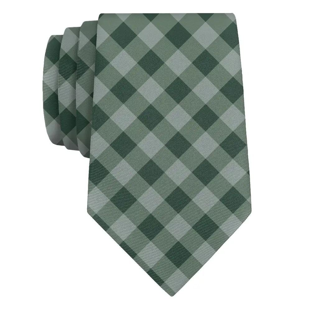 Polished Plaid Design Necktie