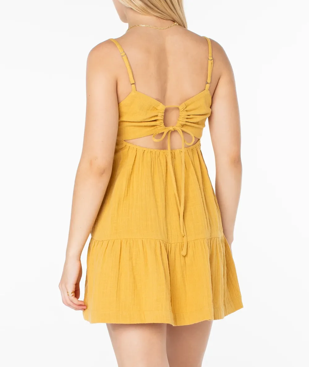 Backless Strapped V-Neck Women's Dress