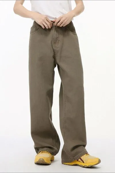 Clean Straight Leg Denim Jeans