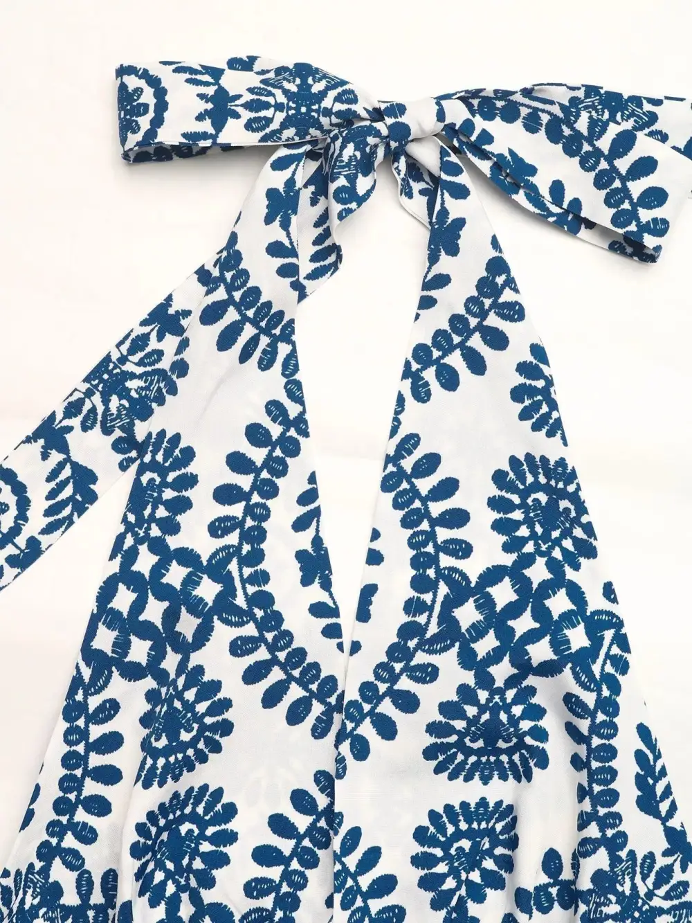 Textured Detail Printed Maxi Dress