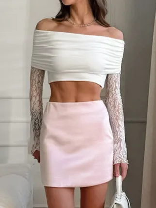 Long Sleeve Lace T-Shirt