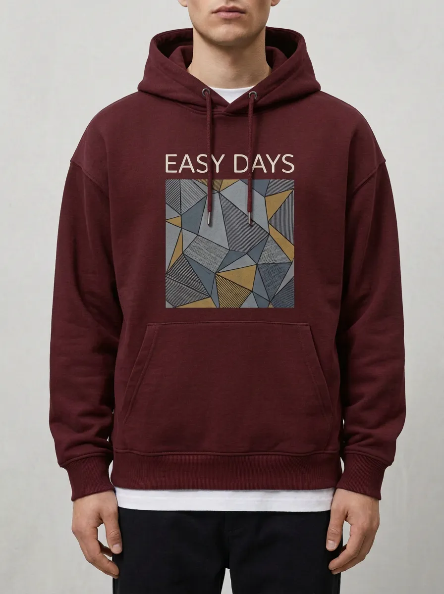 Unisex Easy Days Metal Tip Drawstring Hoodie