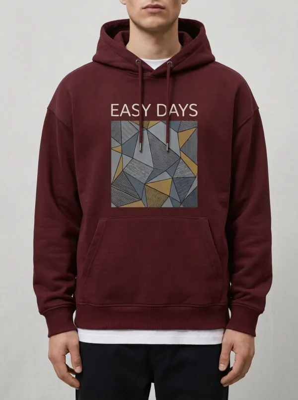 Unisex Easy Days Metal Tip Drawstring Hoodie