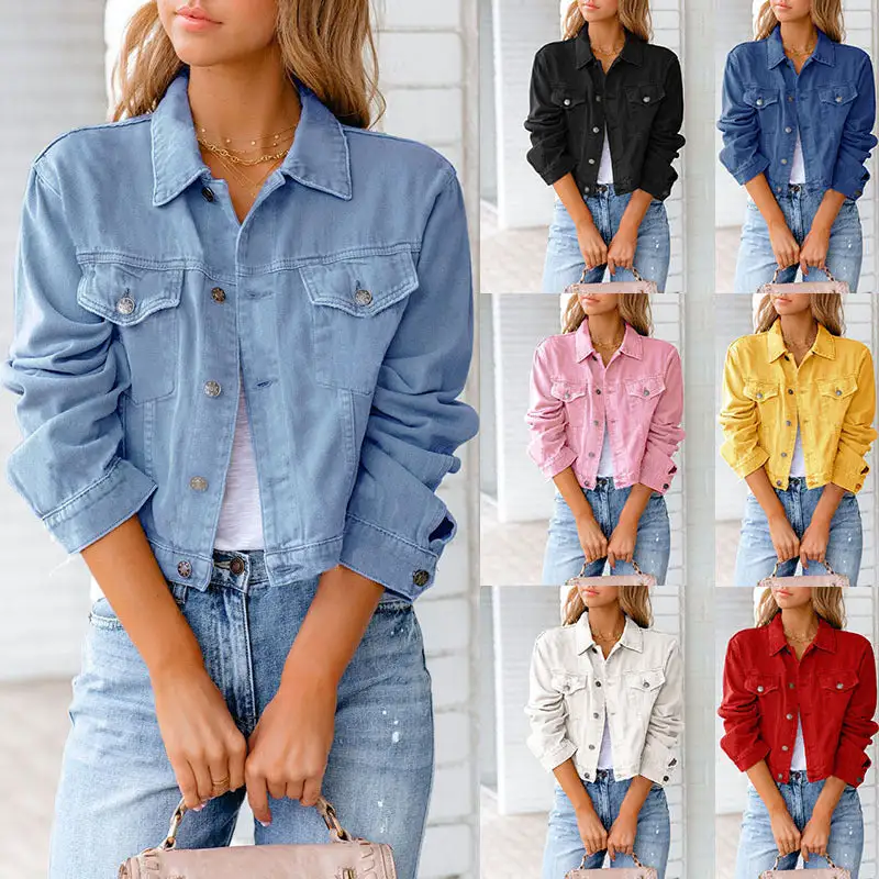 Women's Women Long Sleeve Casual Coat Denim Jacket