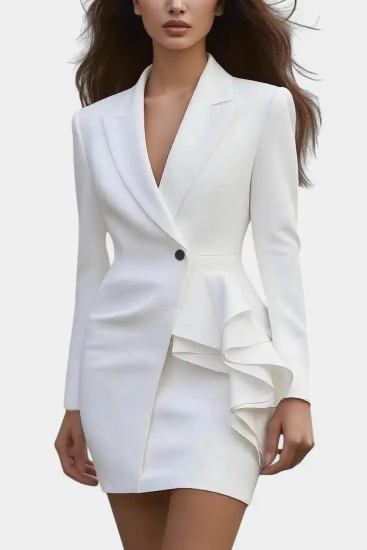 Blazer-Style Tailored Casual Dress