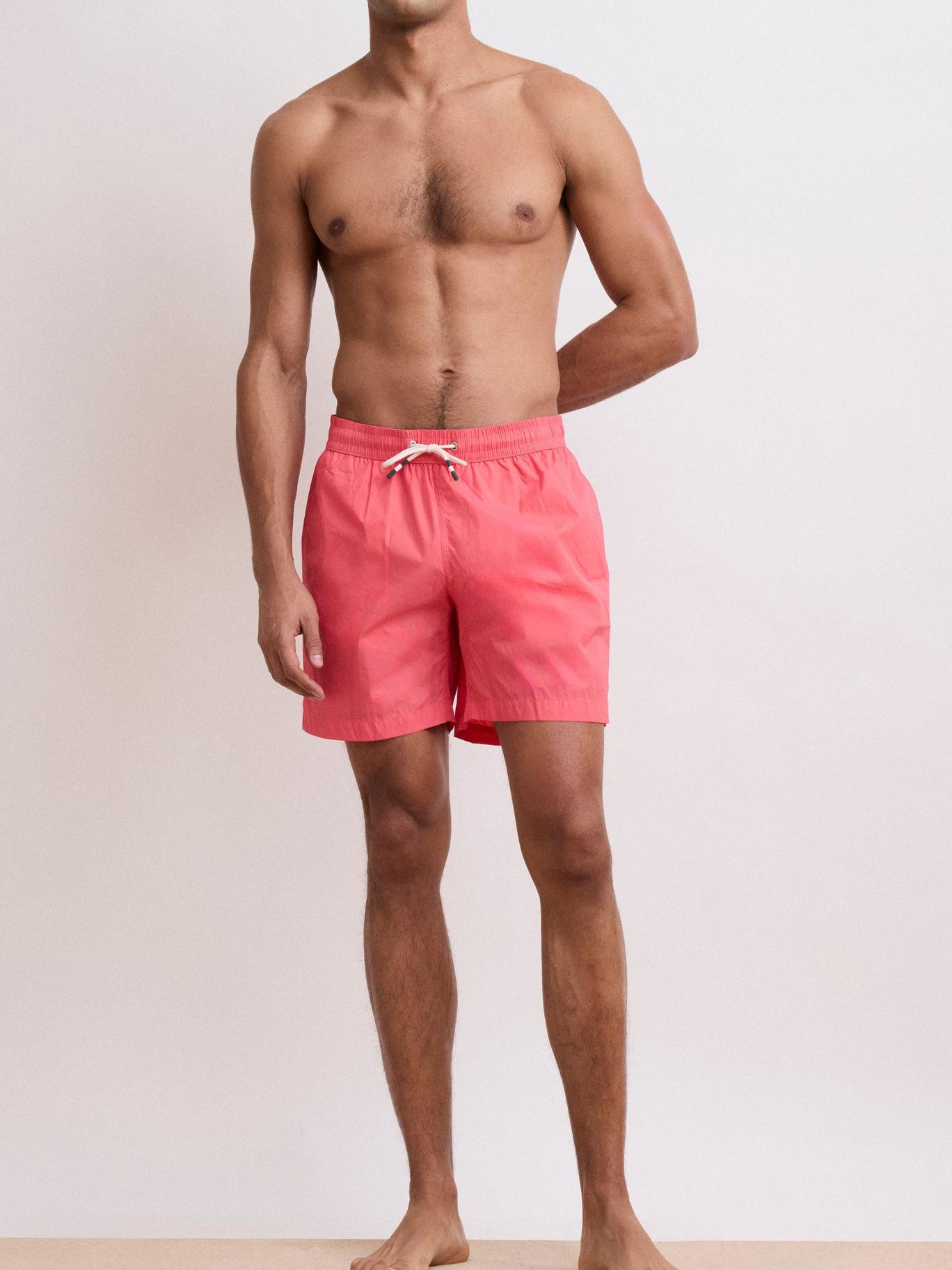 Loose Casual Comfortable Breathable Coral Swim Trunks