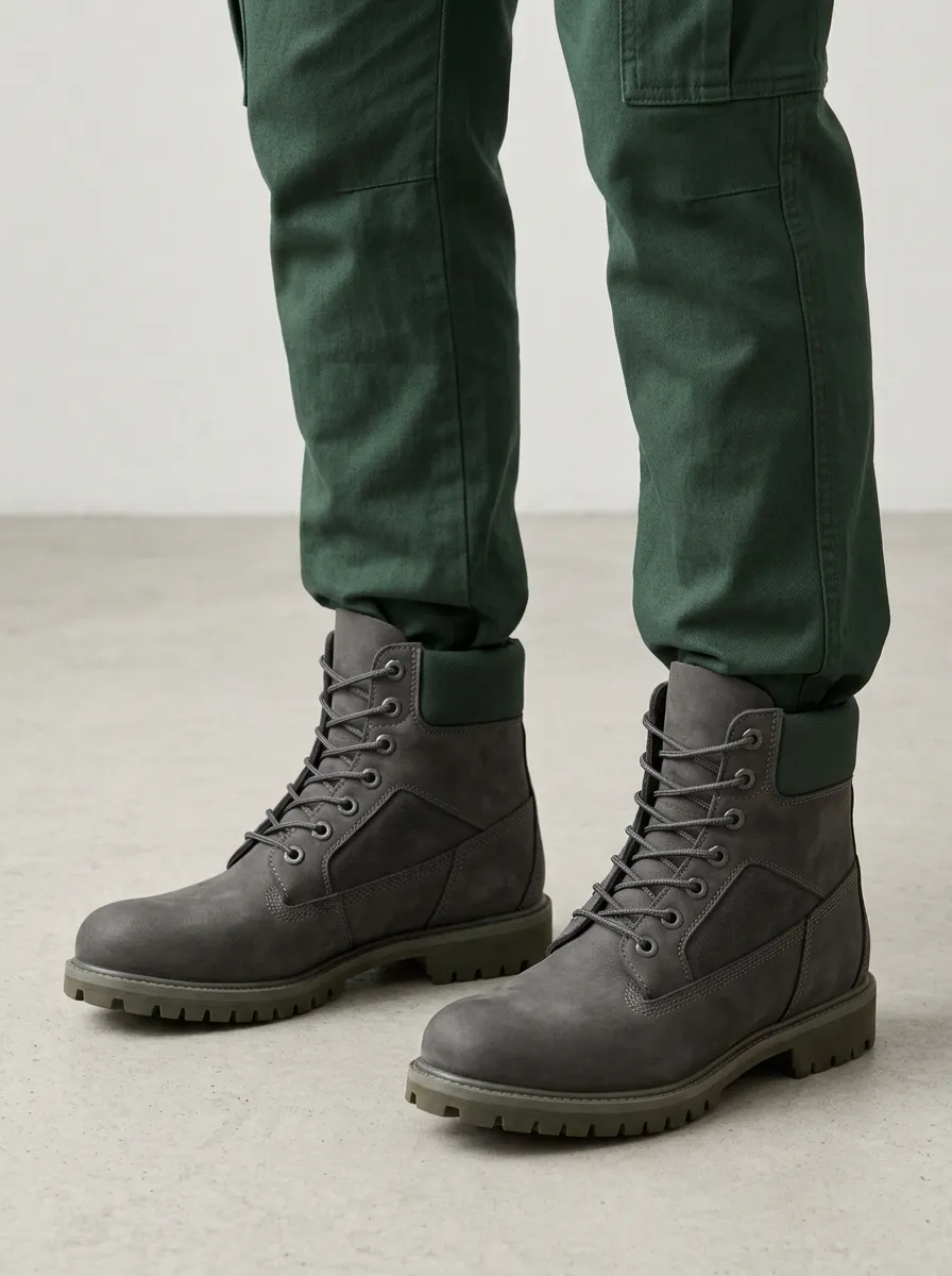 Unisex Contrast Print Work Boots