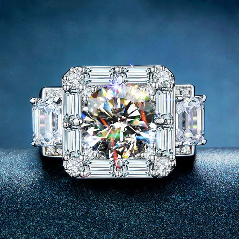 T-Shaped Zircon Men's Ring