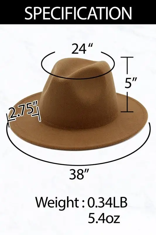 Flat Edge Felt Jazz Hat