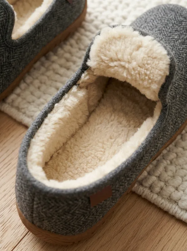 Everyday Herringbone Graphic Daily Wear Unisex Warm Wool Shoes