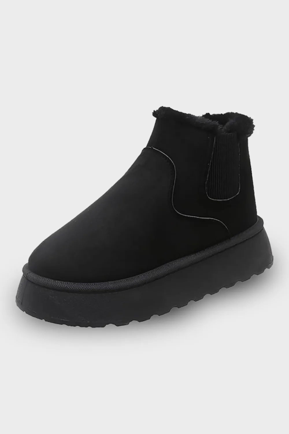 Ankle Boots Warm Cotton Lined Slip On Design