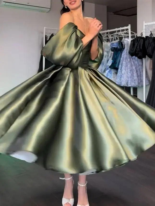 Tube Top High Waisted Line Midi Dress