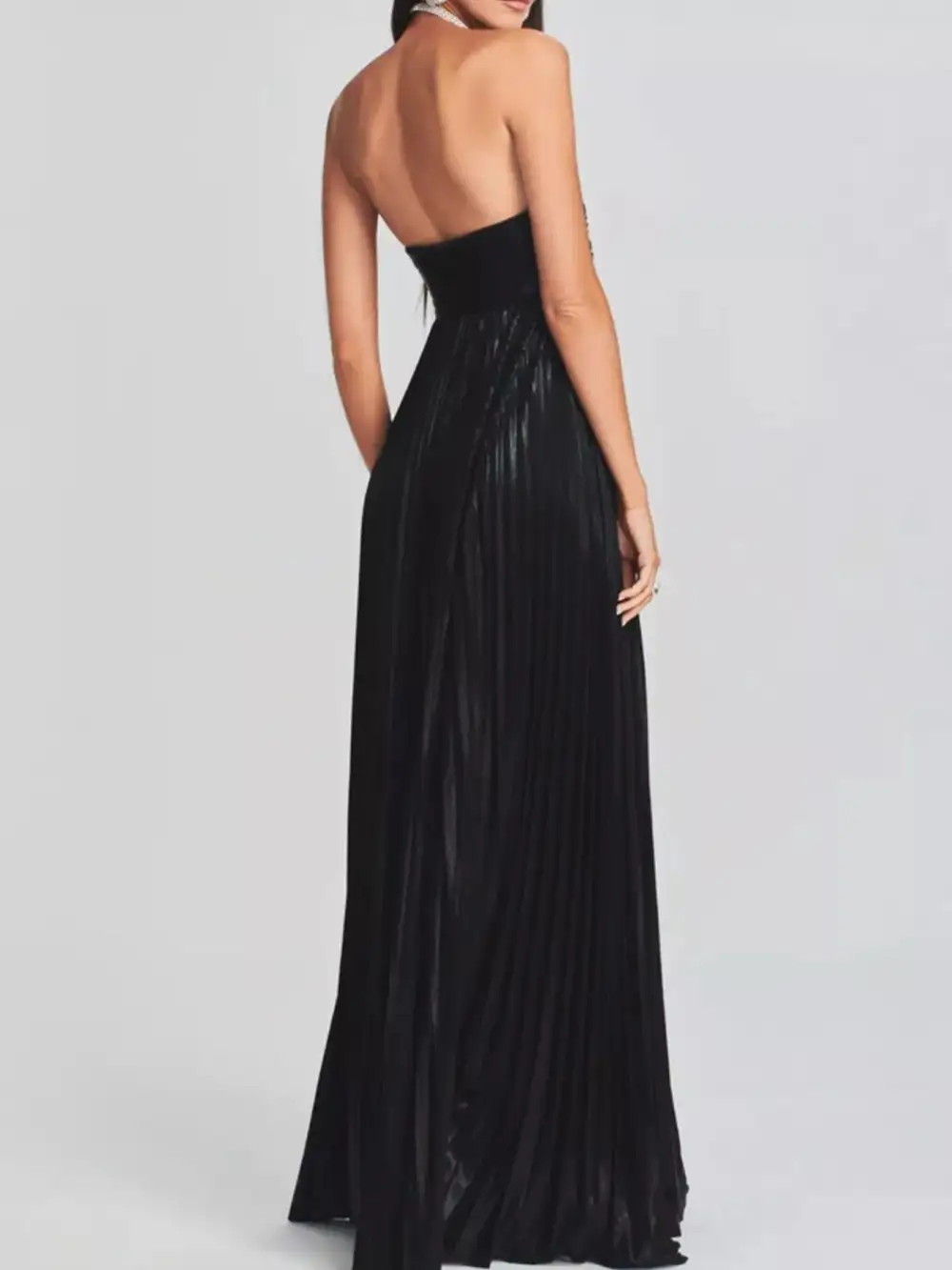 Side Slit Maxi Tie Detail Dress