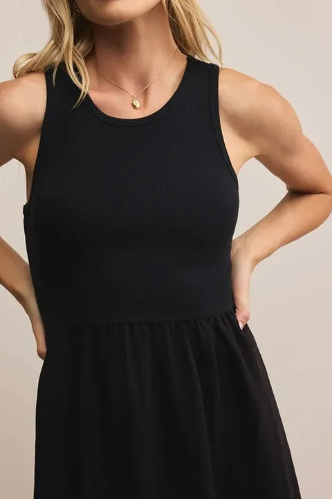 Women's White Sleeveless Pocket Midi Dress