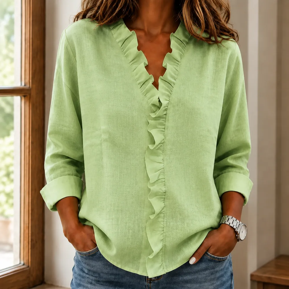 Ruffled Gathered Blouse