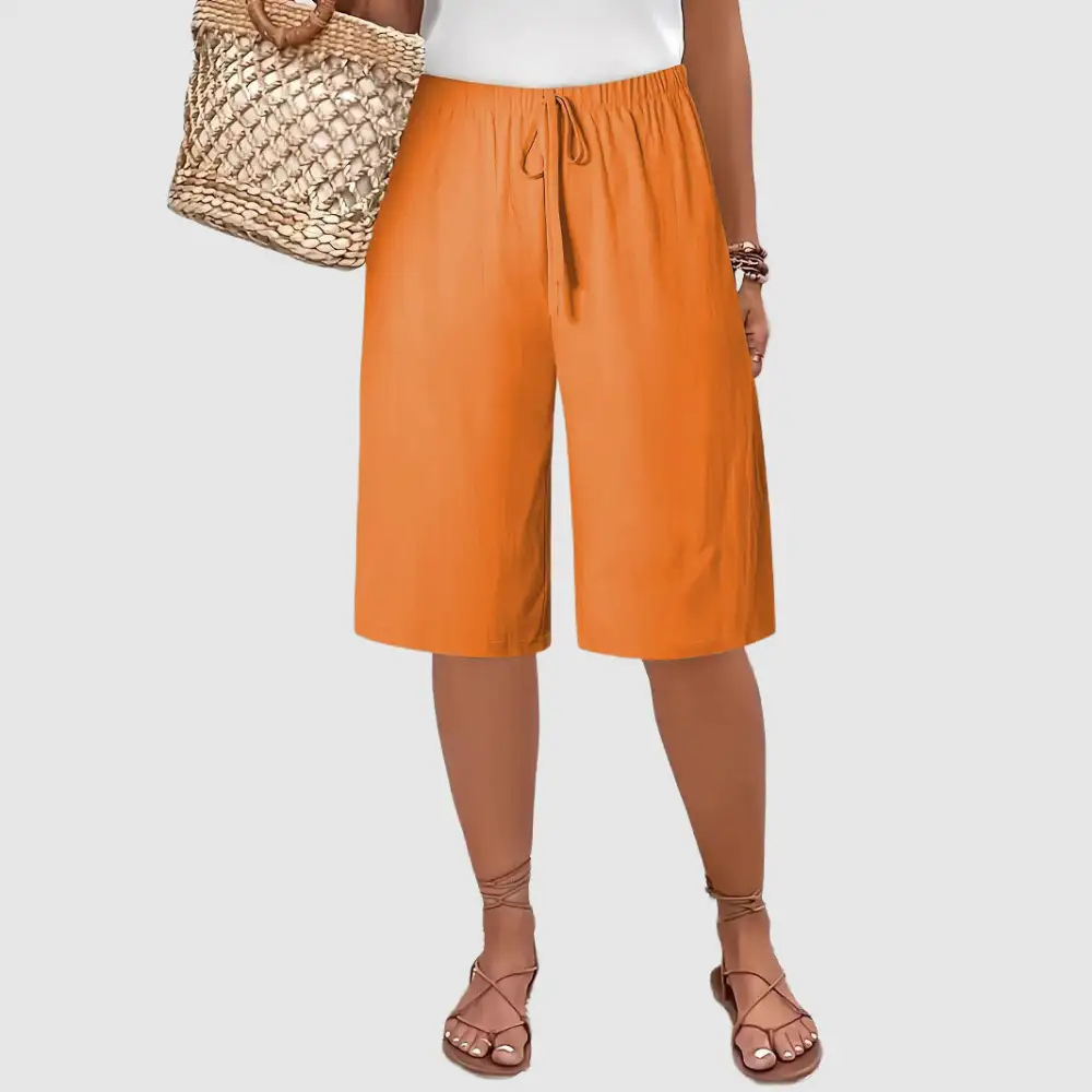 Women's Elastic Waist Casual Bermuda Shorts