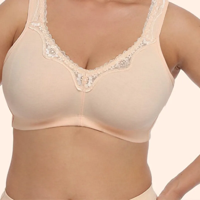 Lace Cotton Wireless Bra