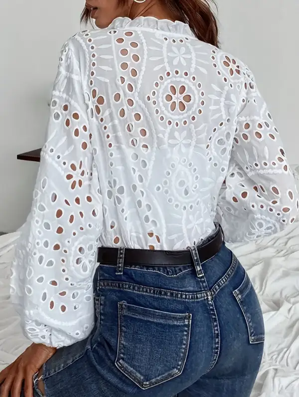 Draped Button Front Shirt