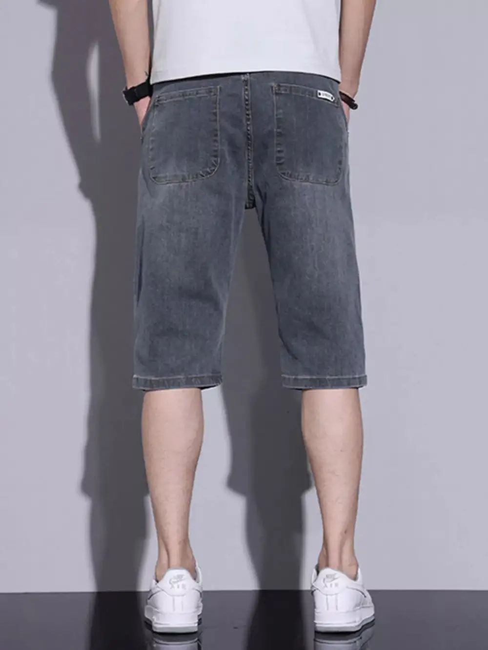 Men's Casual Washed Denim Shorts