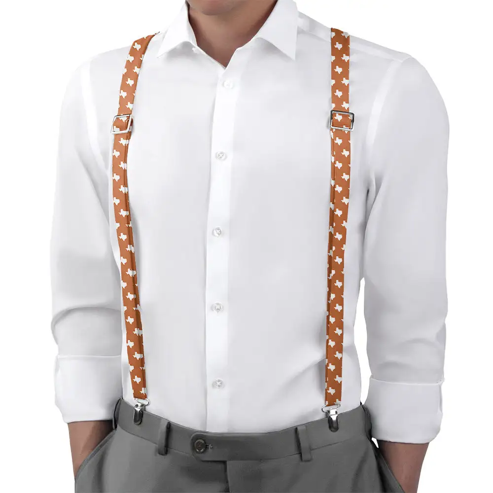 Graphic Silhouette Motif Suspenders
