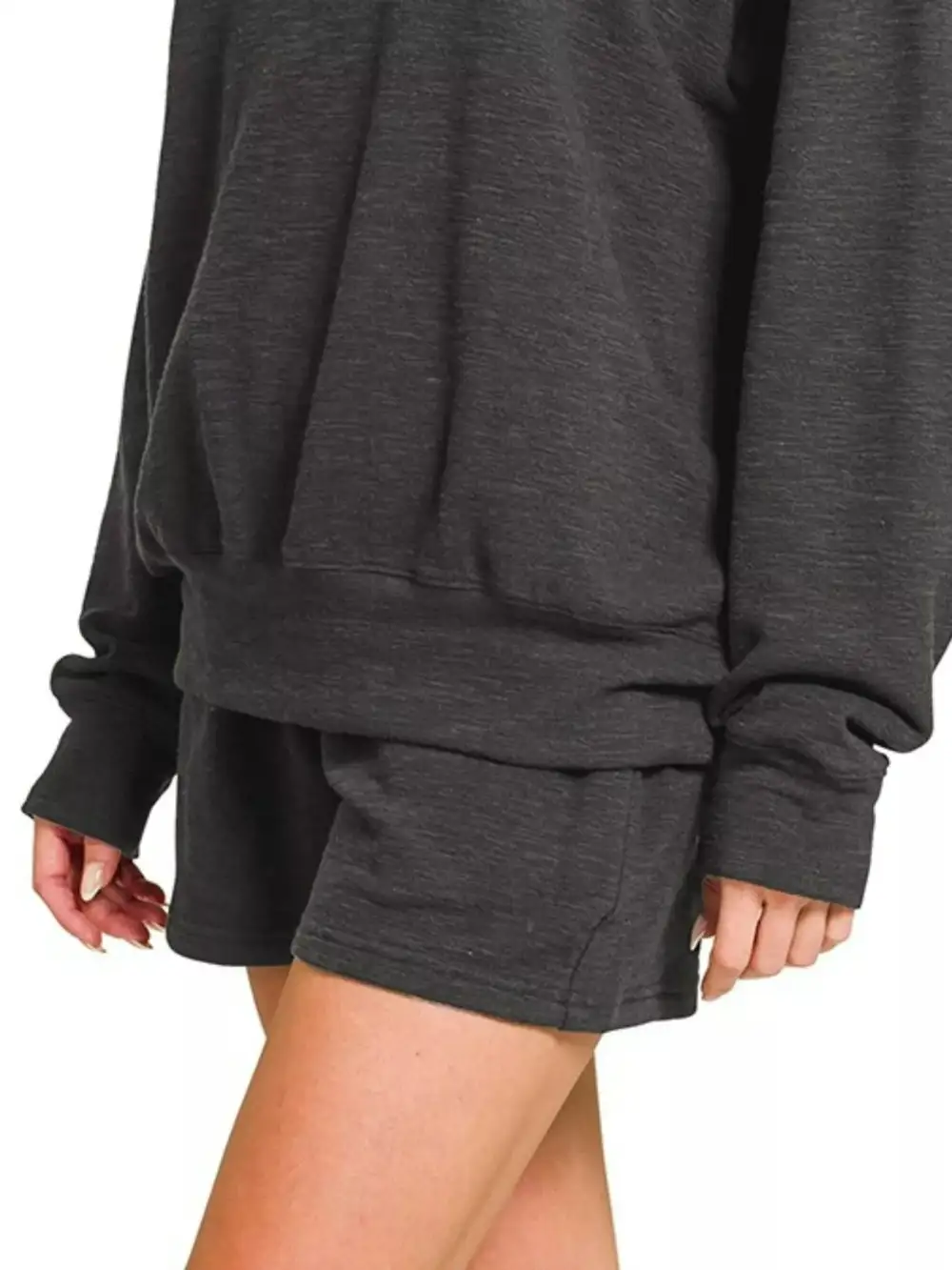 Slub Long Sleeve Top and Shorts Set