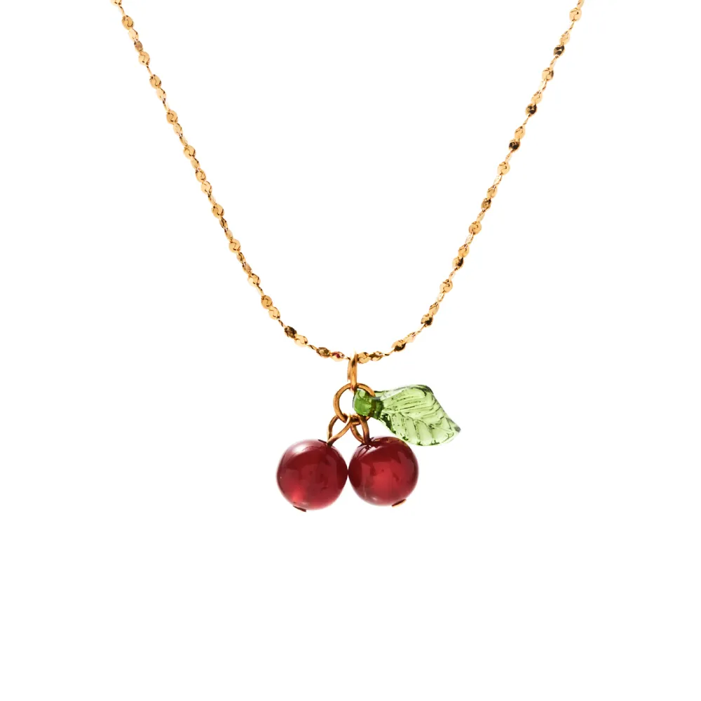Cherry Charm Pendant Necklace